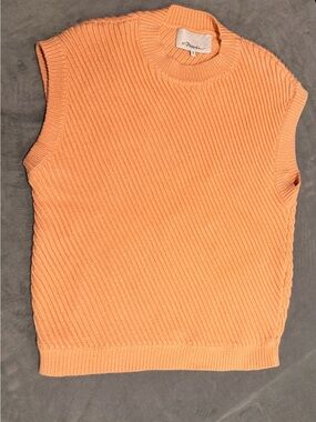 3:1 Phillip Lin Sleeveless Ribbed Knit Tank Top - Peach - size S